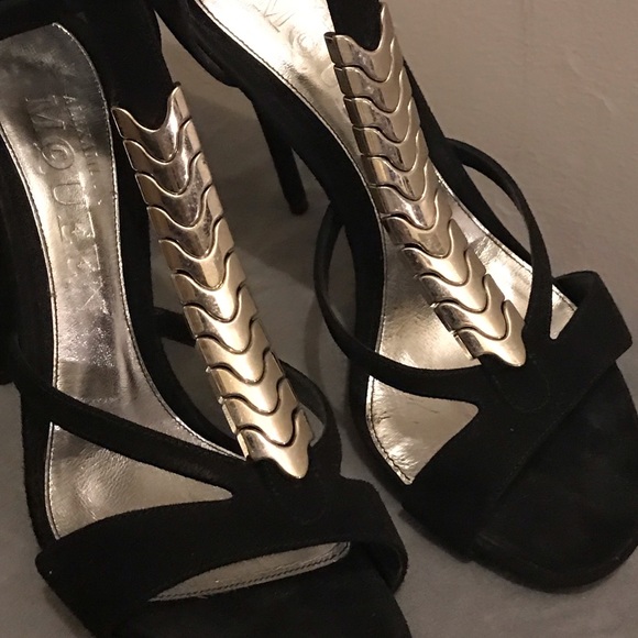 Alexander McQueen Suede Strappy Heels - Picture 7 of 8